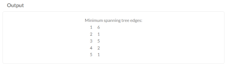 online solver of the minimum spanning tree