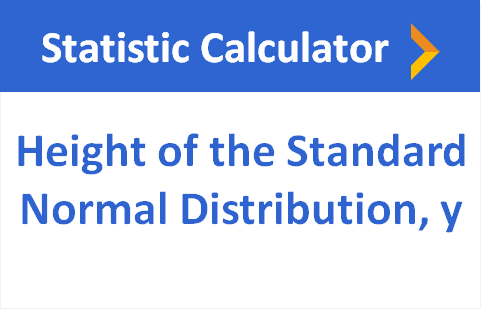 Height of the Standard Normal Distribution, y